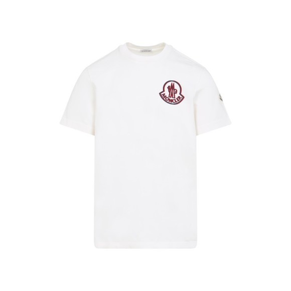 Moncler Natural White Cotton Short Sleeves T-Shirt - NWT - Picture 1 of 3